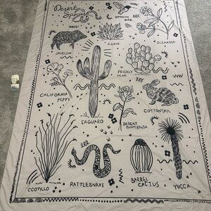 Desert Species Illustrated Blanket